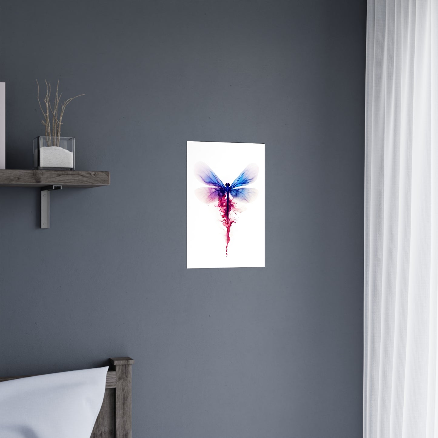 "Inkblot Dragonfly" Poster - Print