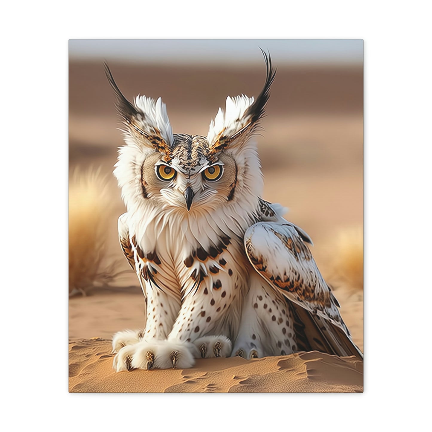 "Lynx Owl" Canvas Stretched, 0.75" - Print