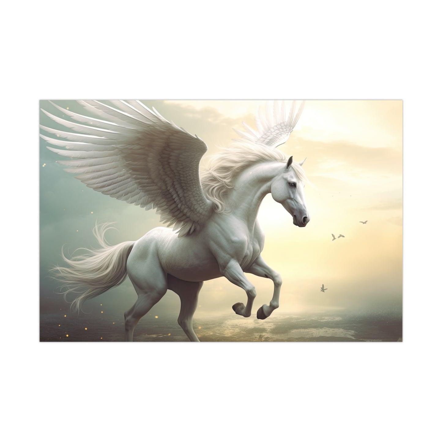 "Wings Of Dawn Pegasus" Poster - Print