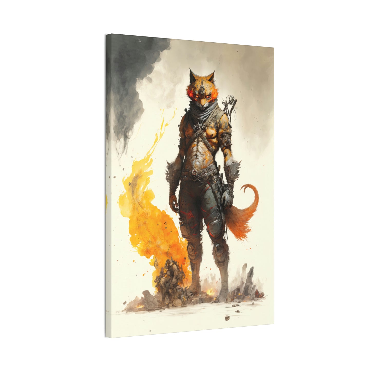 "Madmax Cat" Canvas Stretched, 0.75" - Print