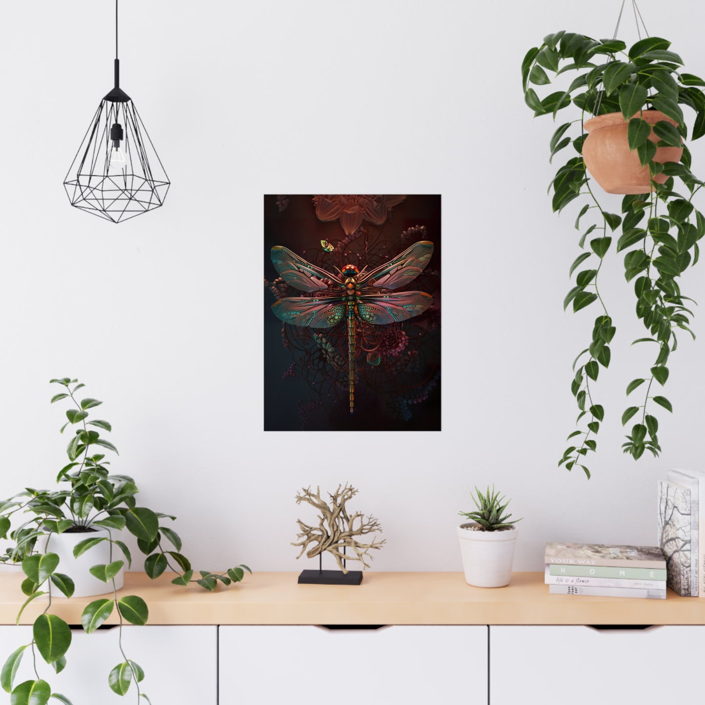 "RubyHopper Dragonfly" Poster - Print