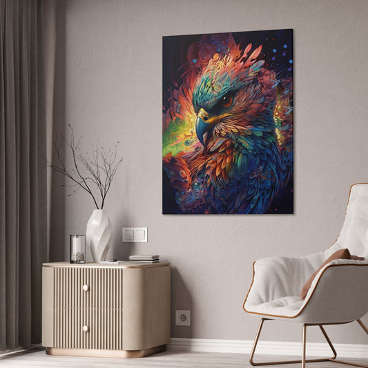 "Rainbow Winged Falcon" Canvas Stretched, 0.75" - Print