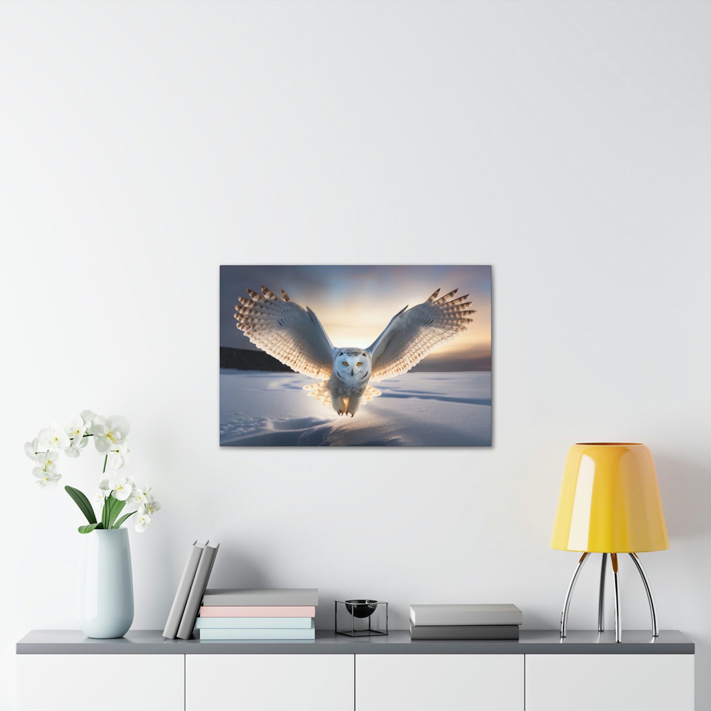 "Snow Owl" Canvas Stretched, 0.75" - Print