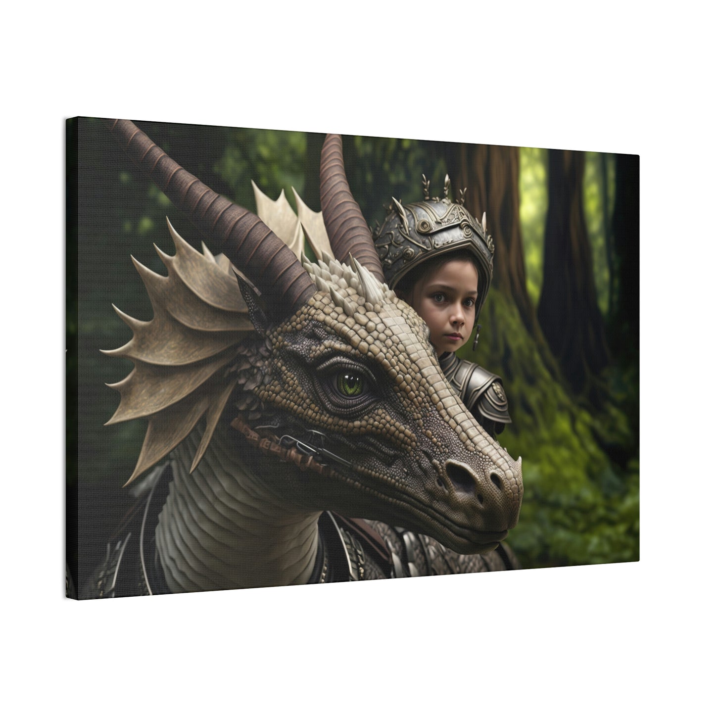 "A Brave Dragon Rider" Canvas Stretched, 0.75" - Print