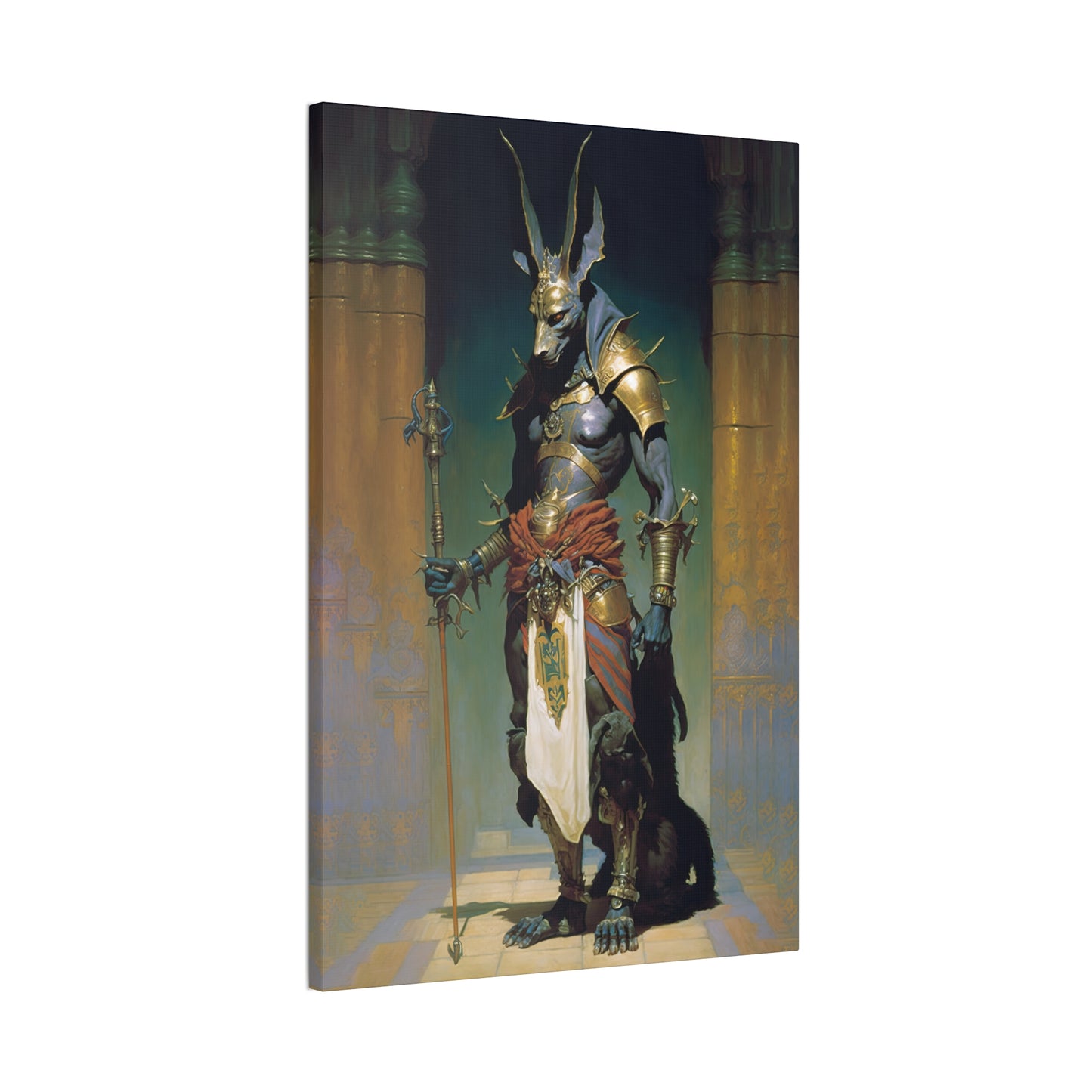 "Anubis Guide To The Underworld" Canvas Stretched, 0.75" - Print