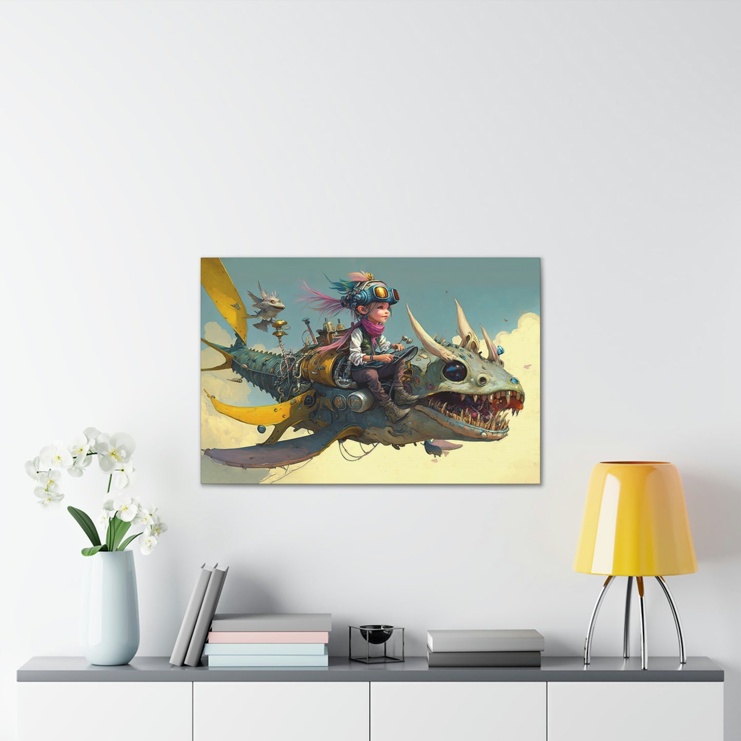 "Junior Sky Pirate" Canvas Stretched, 0.75" - Print