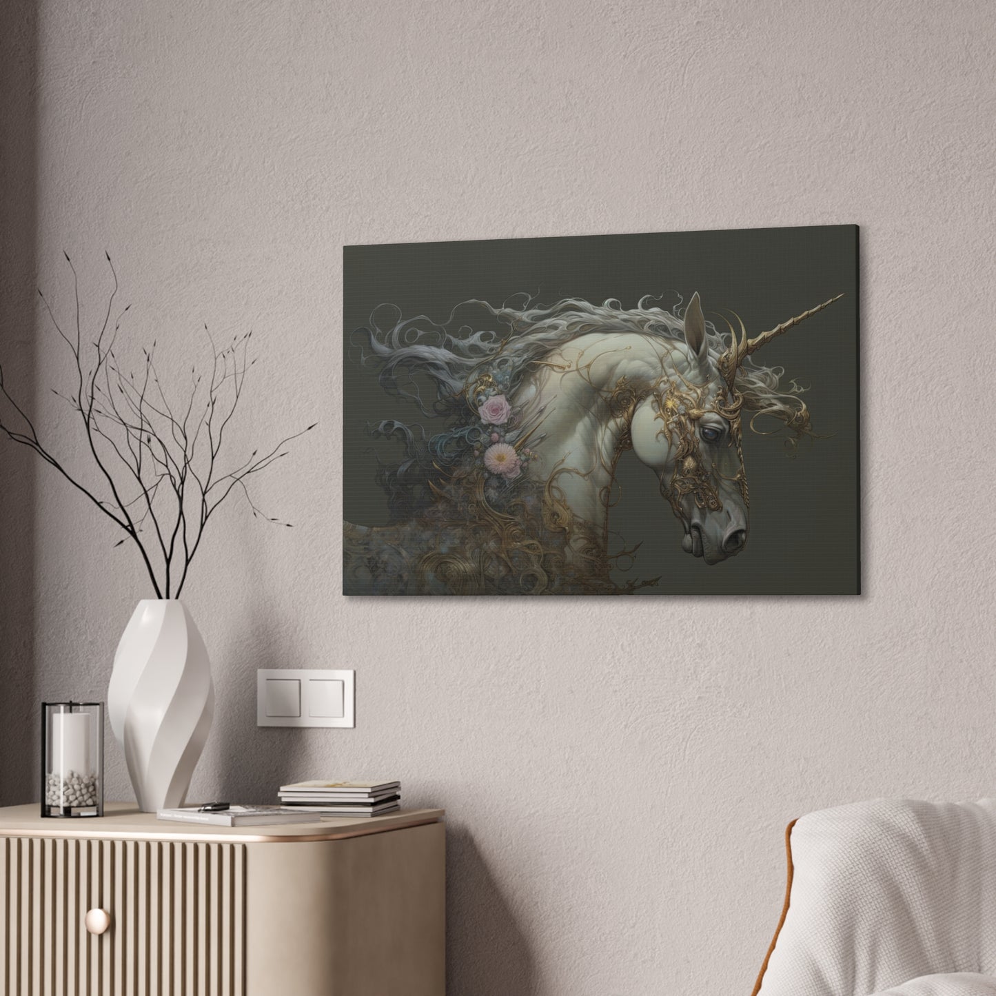 "Unicorn Majesty"  Canvas Stretched, 0.75" - Print