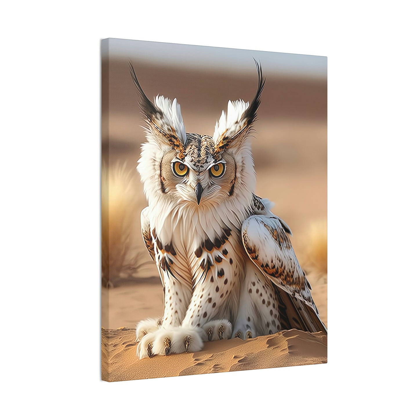 "Lynx Owl" Canvas Stretched, 0.75" - Print