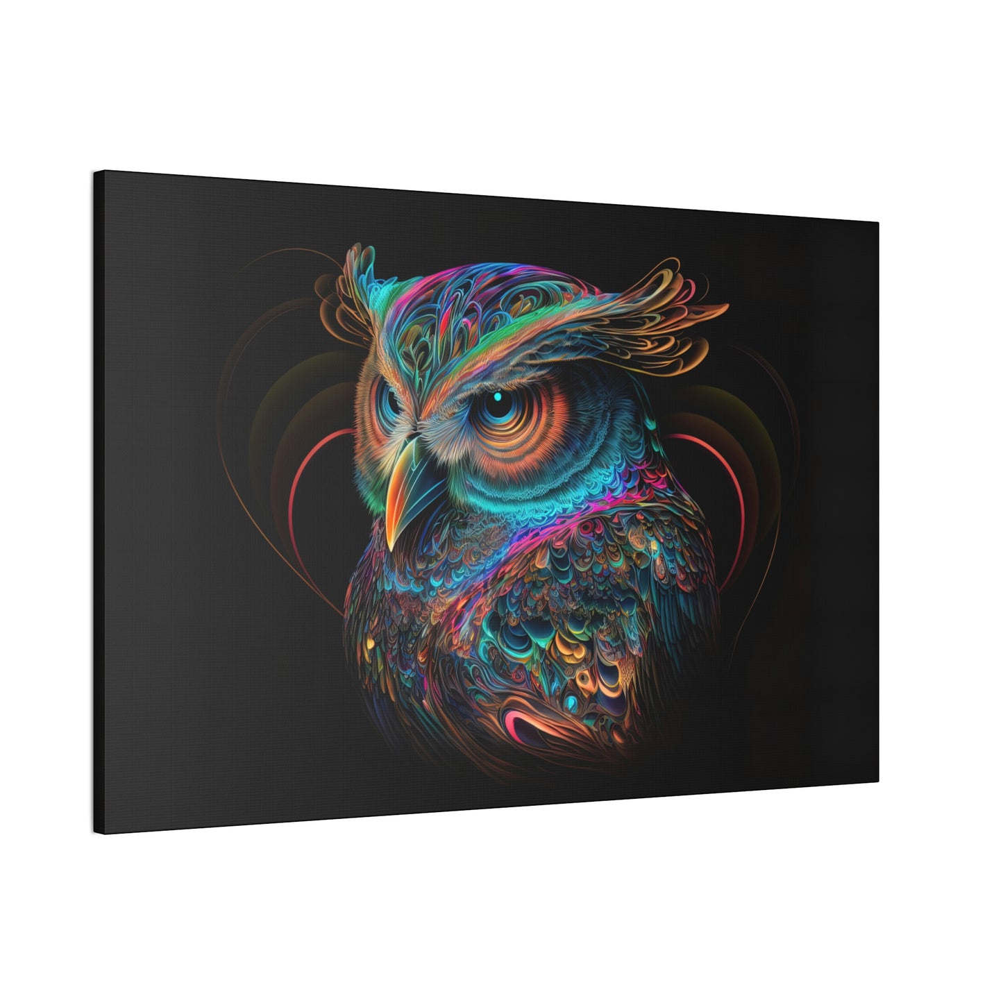 "Fluro Owl" Canvas Stretched, 0.75" - Print