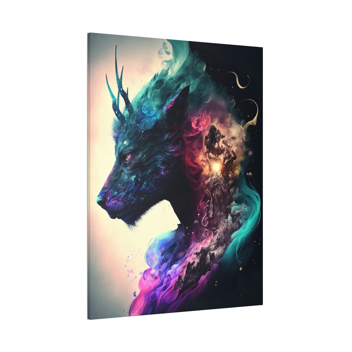 "Cervitaur Deity" Canvas Stretched, 0.75" - Print