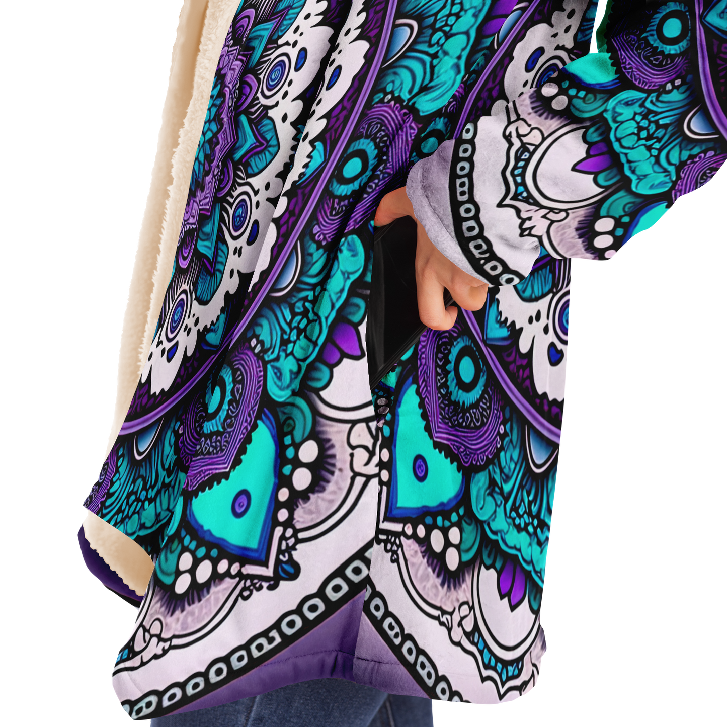 Pure Mandala Microfleece Festival Cloak