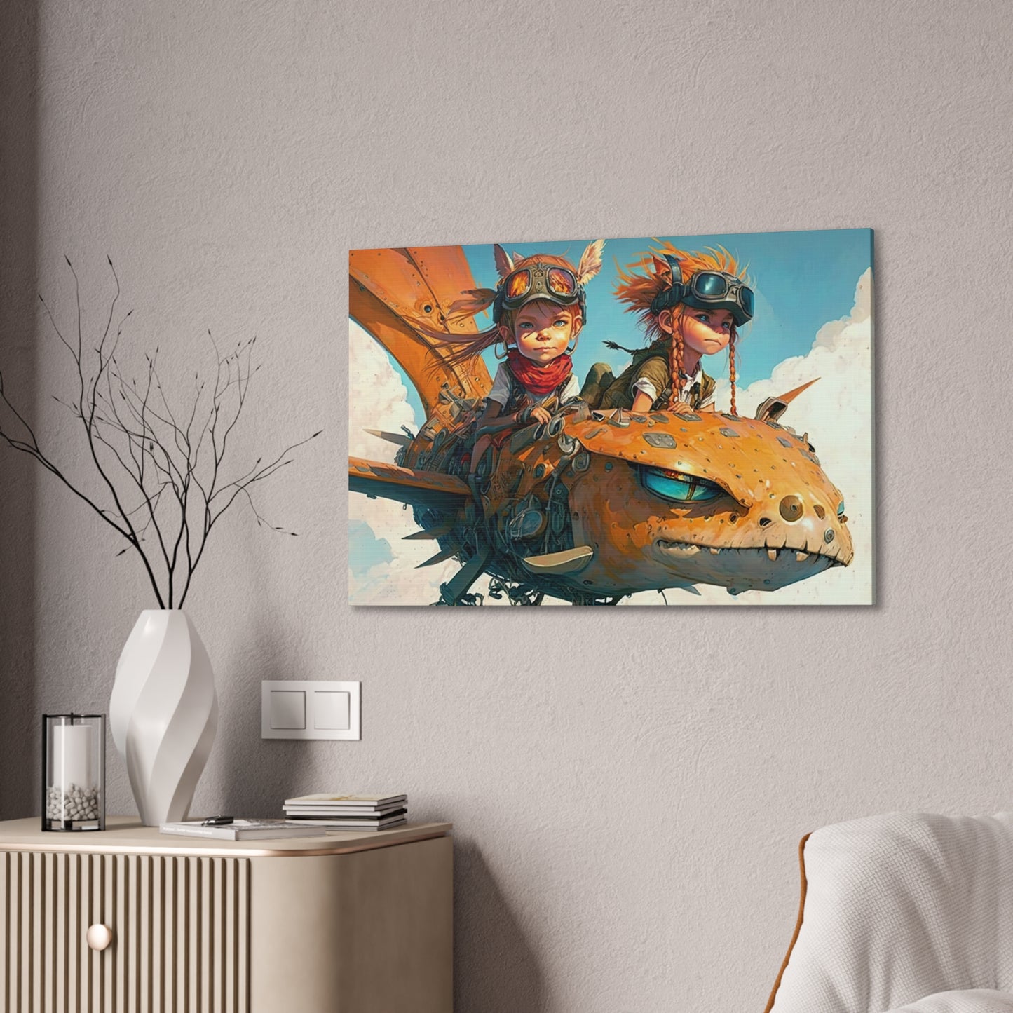 "Thick As Thieves Sky Pirates"  Canvas Stretched, 0.75" - Print