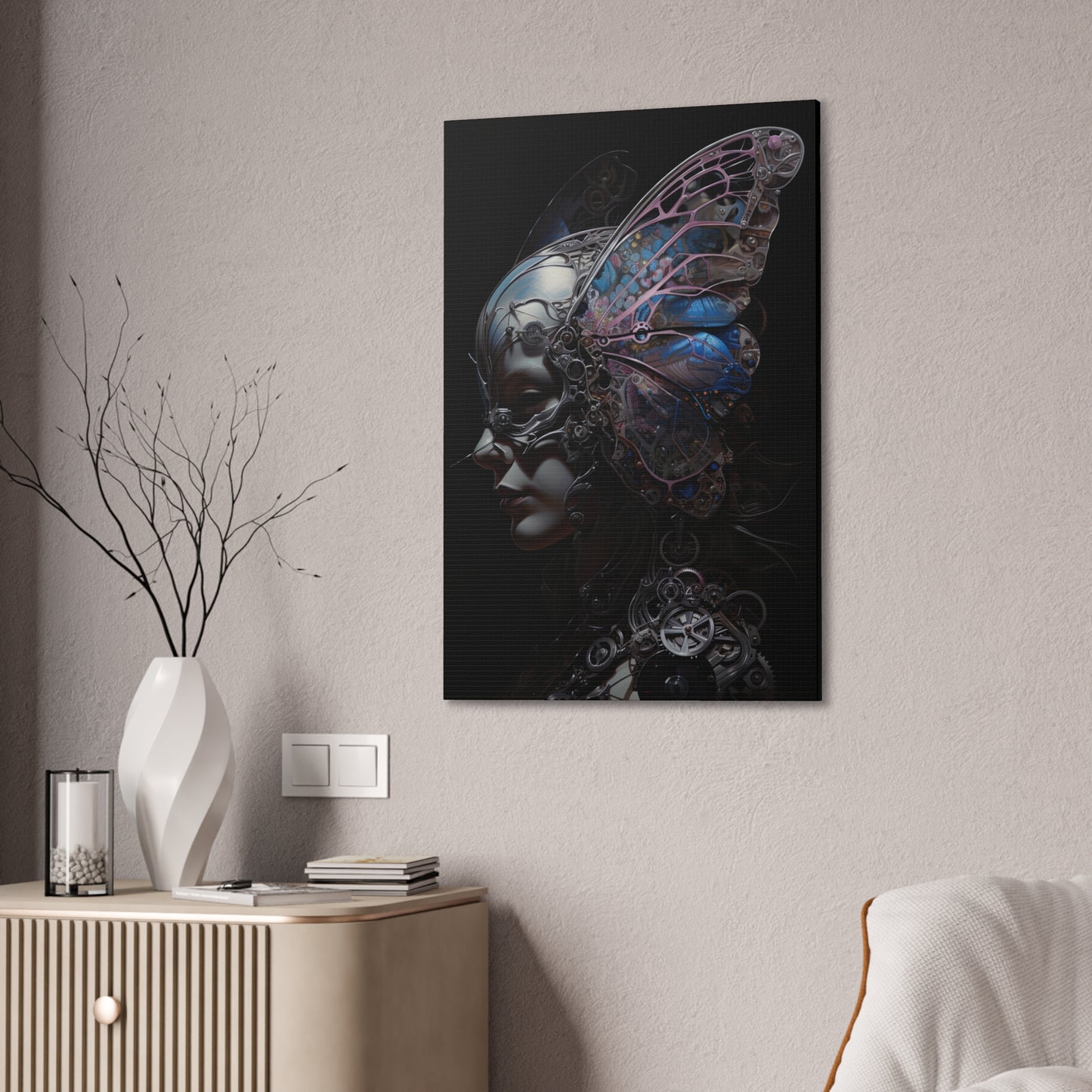 "Cybernetic Butterfly" Canvas Stretched, 0.75" - Print