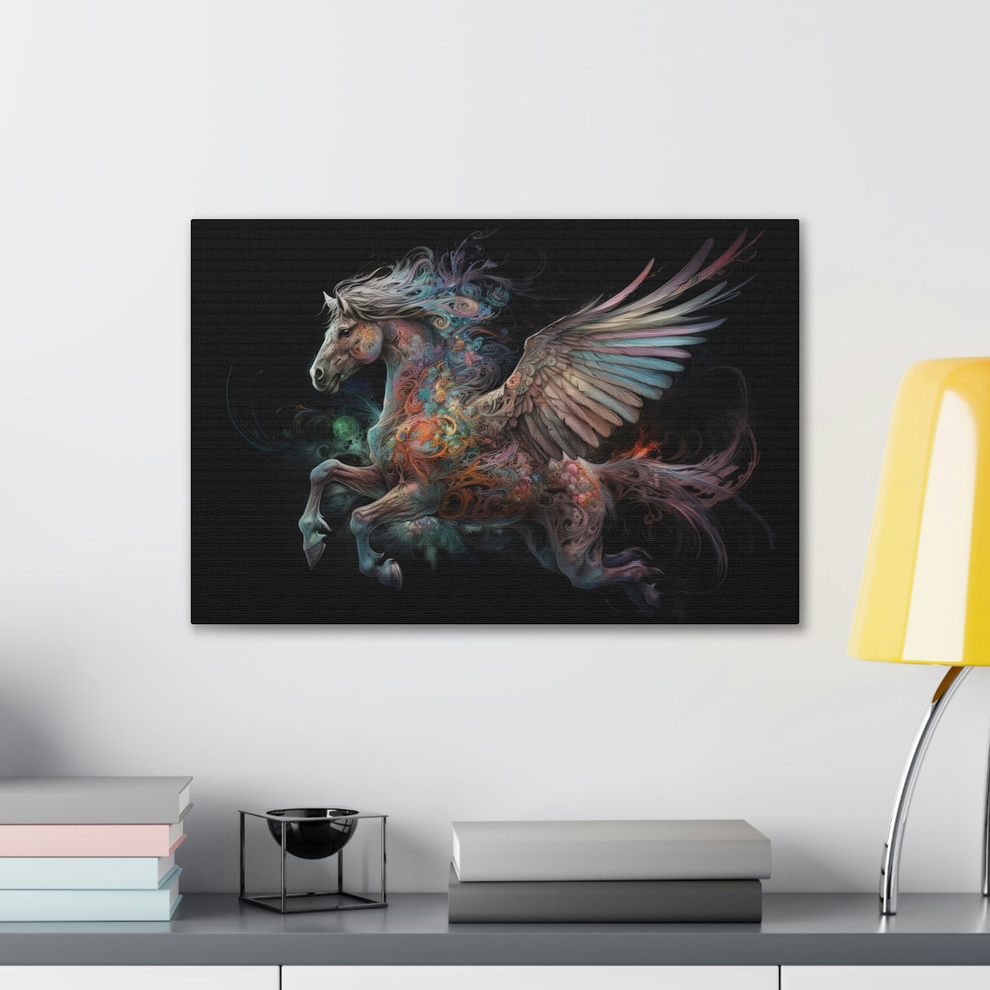 "Rainbow Pegasus" Canvas Stretched, 0.75" - Print