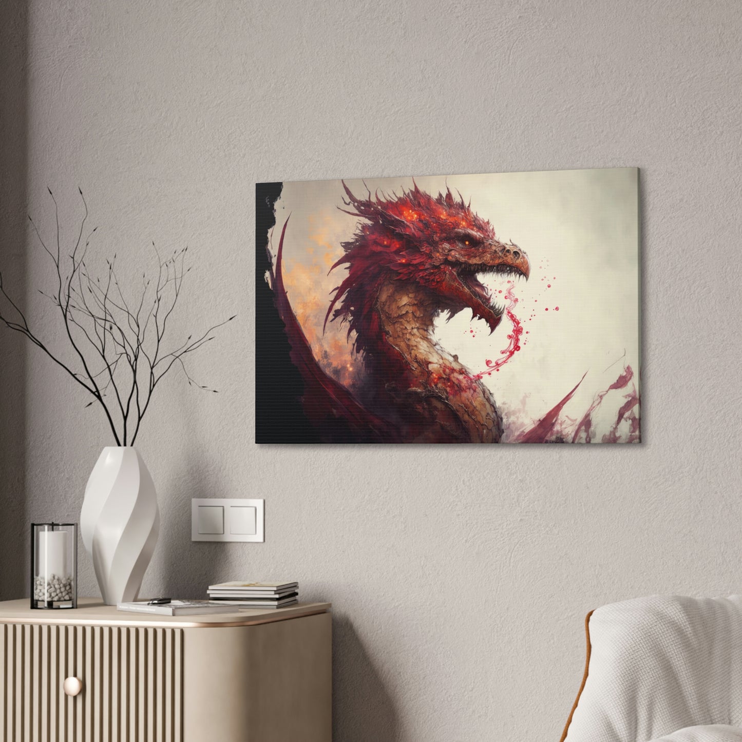 "Blood Dragon" Canvas Stretched, 0.75" - Print