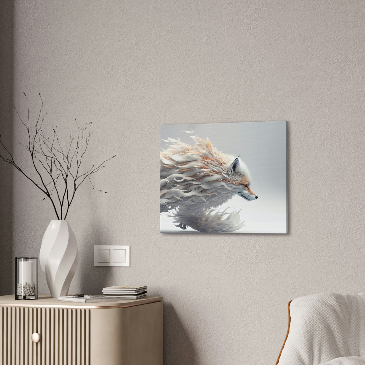 "Wind Element Fox" Canvas Stretched, 0.75" - Print