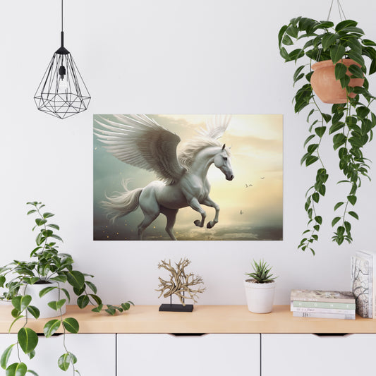 "Wings Of Dawn Pegasus" Poster - Print