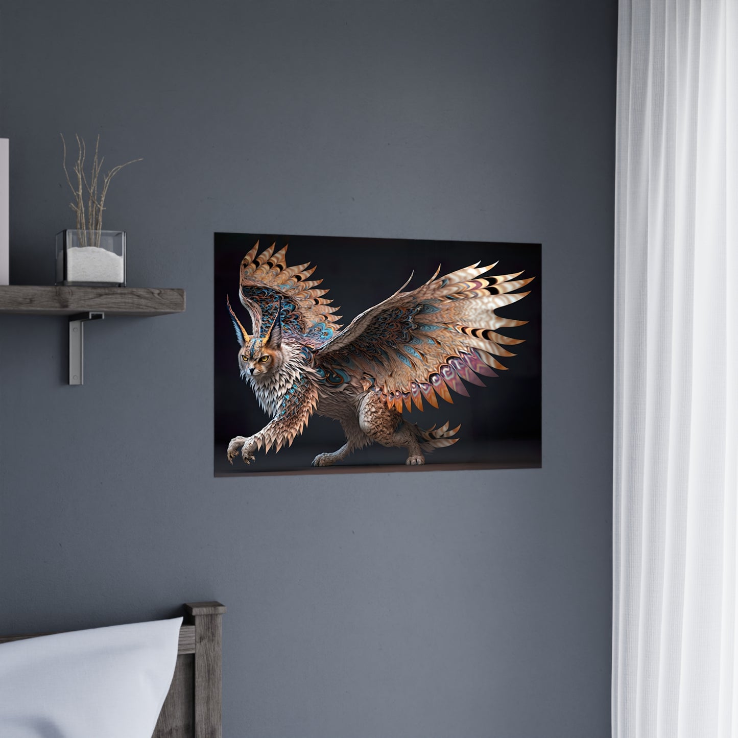 "Winged Lynx Dreaming" Poster - Print