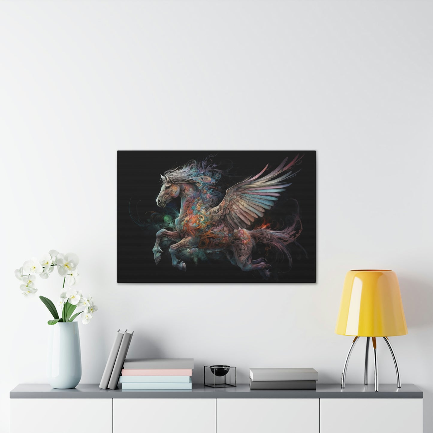 "Rainbow Pegasus" Canvas Stretched, 0.75" - Print