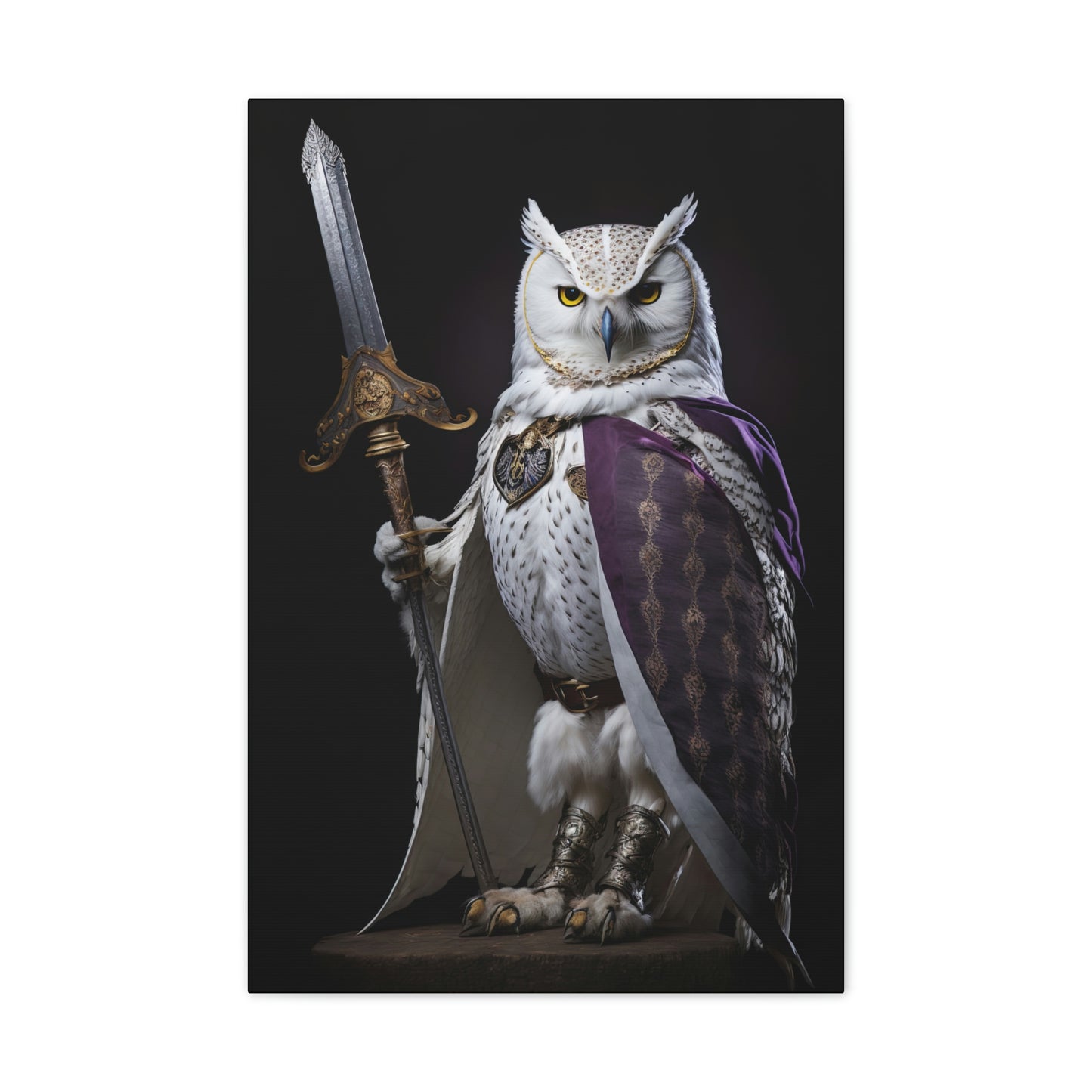 "Owl Royal Gaurd" Canvas Stretched, 0.75" - Print