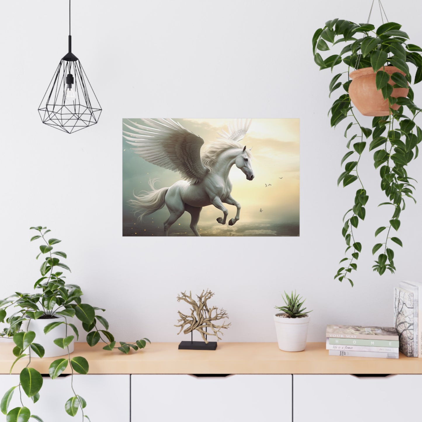 "Wings Of Dawn Pegasus" Poster - Print