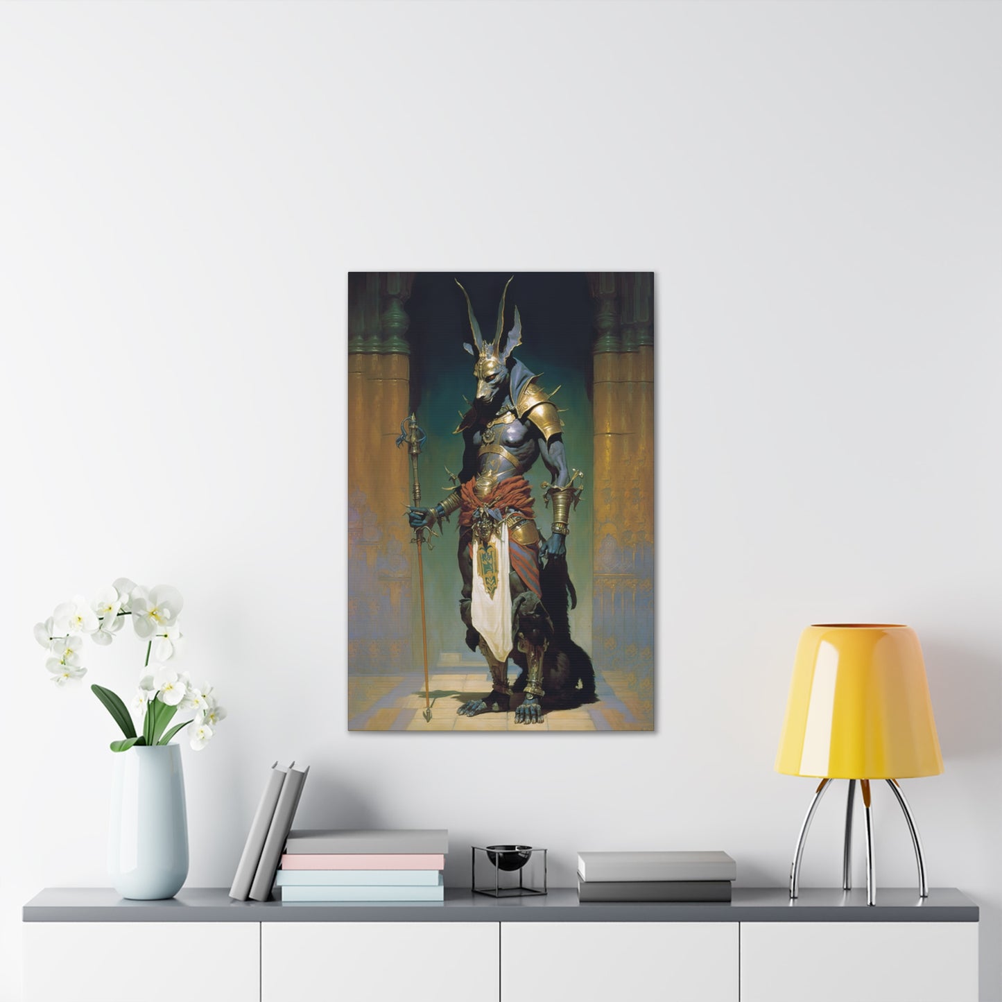 "Anubis Guide To The Underworld" Canvas Stretched, 0.75" - Print