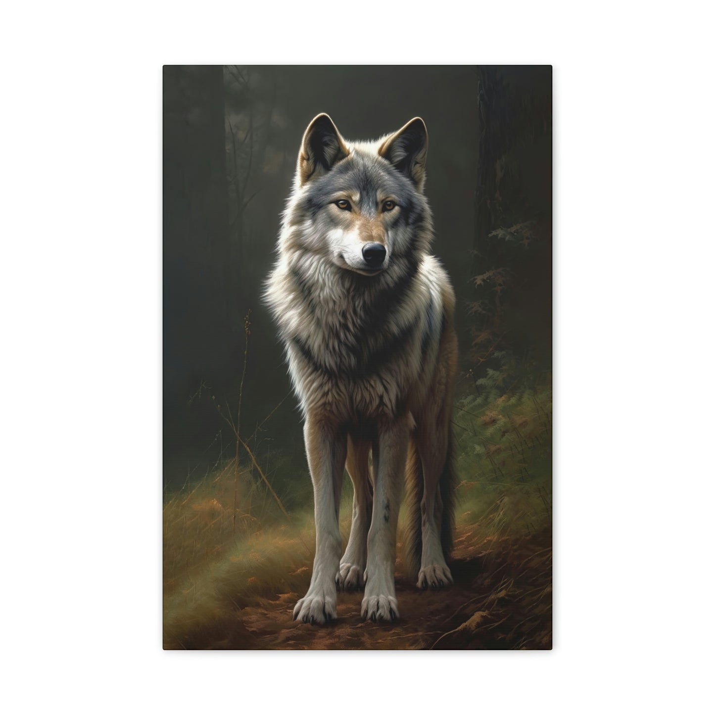 "Spirit Wolf" Canvas Stretched, 0.75" - Print