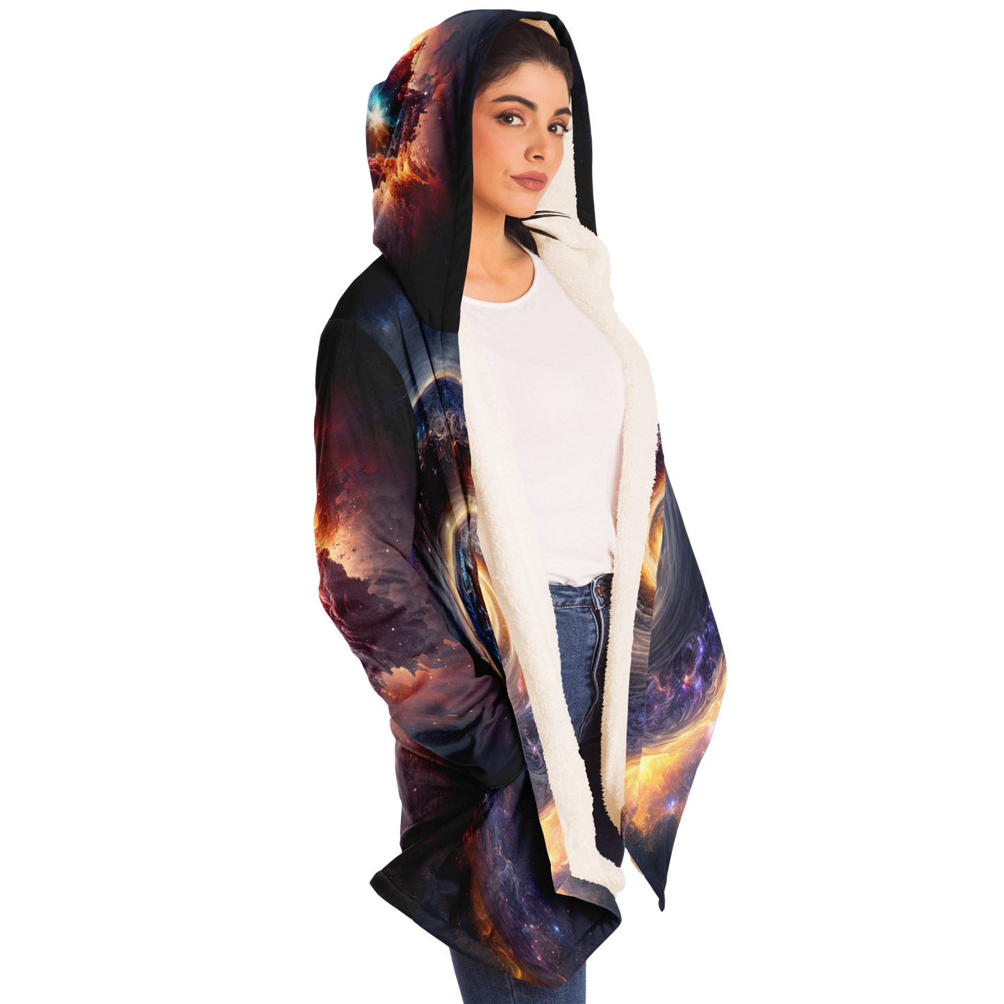 Galaxy Drift Microfleece Festival Cloak