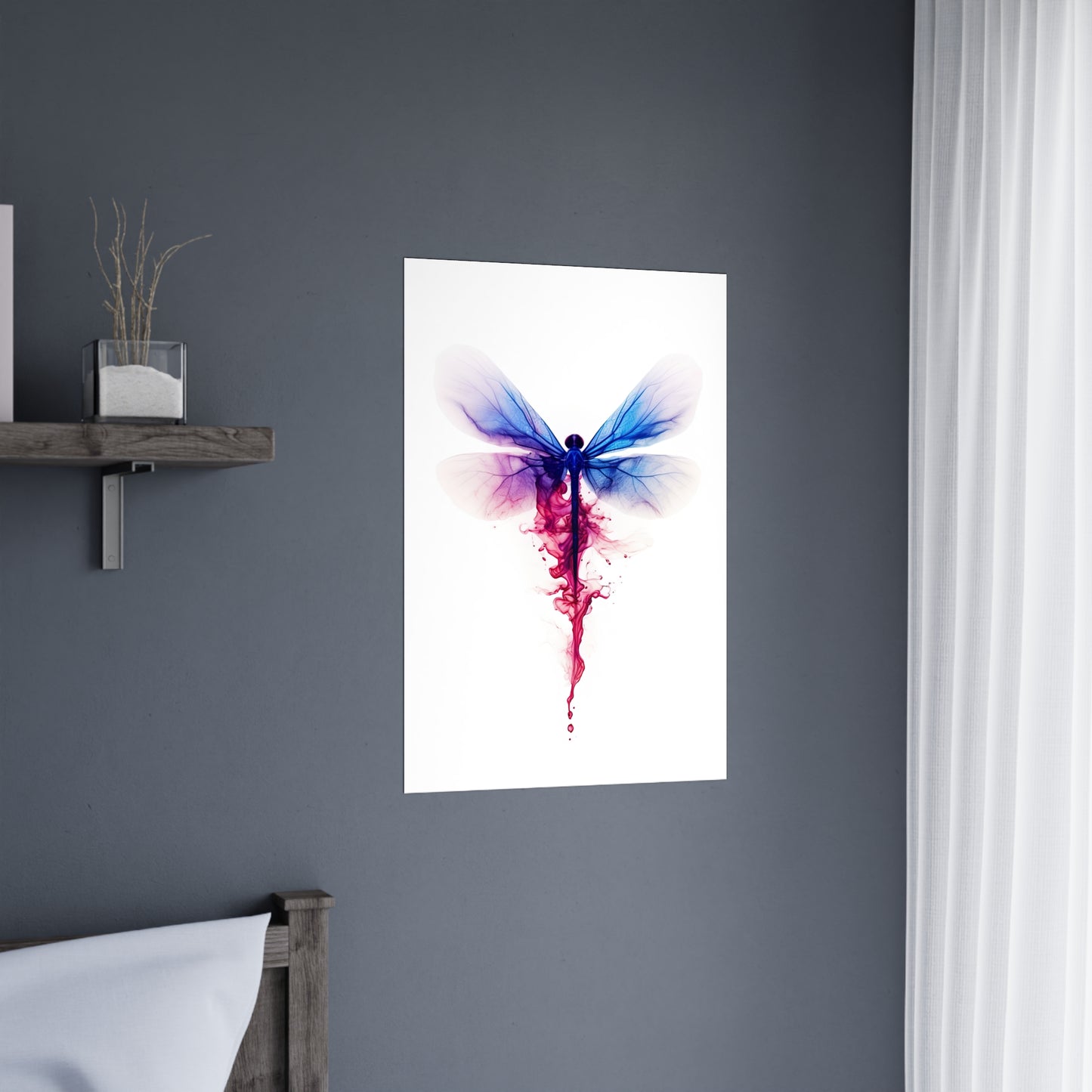 "Inkblot Dragonfly" Poster - Print