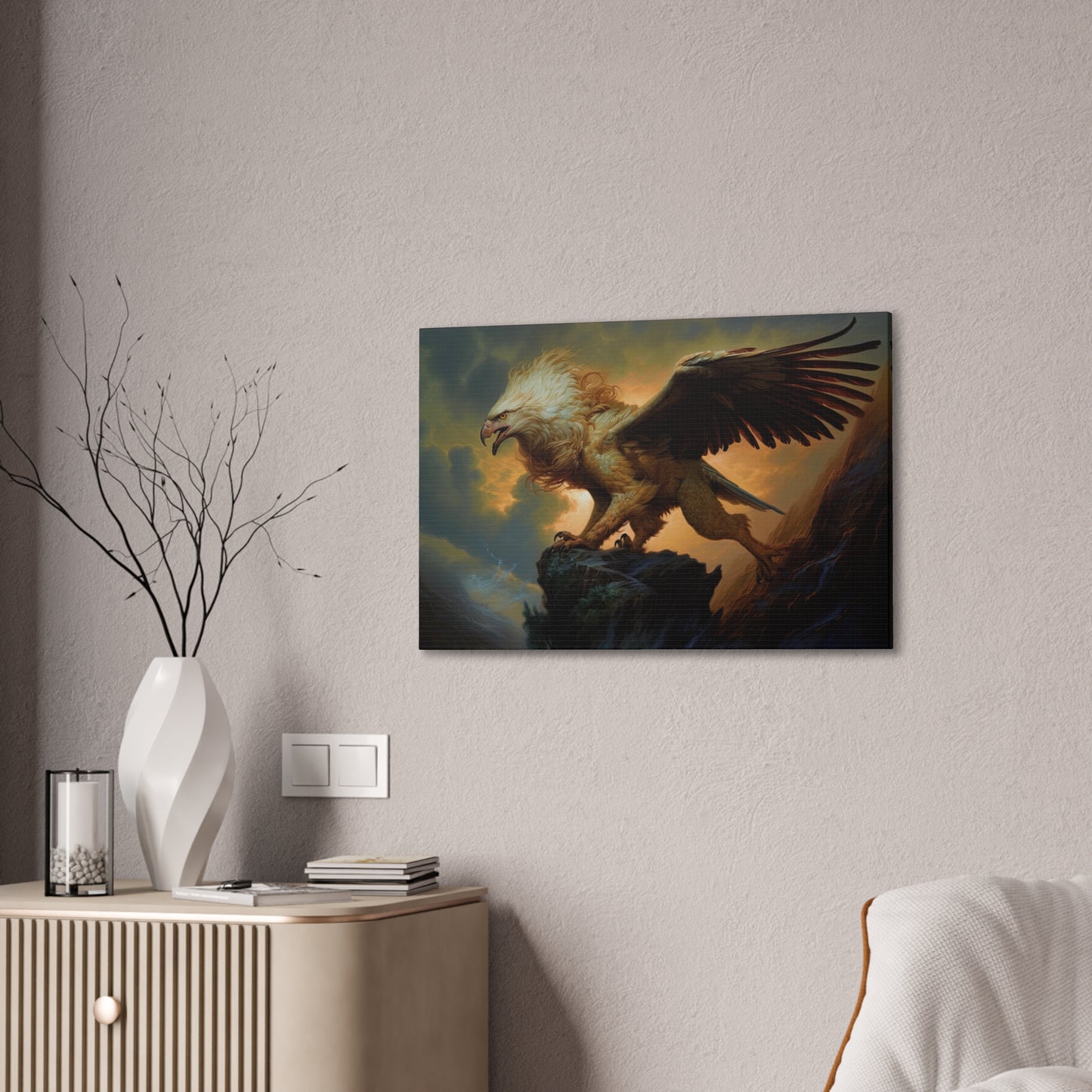 "Stalking Griffon" Canvas Stretched, 0.75" - Print