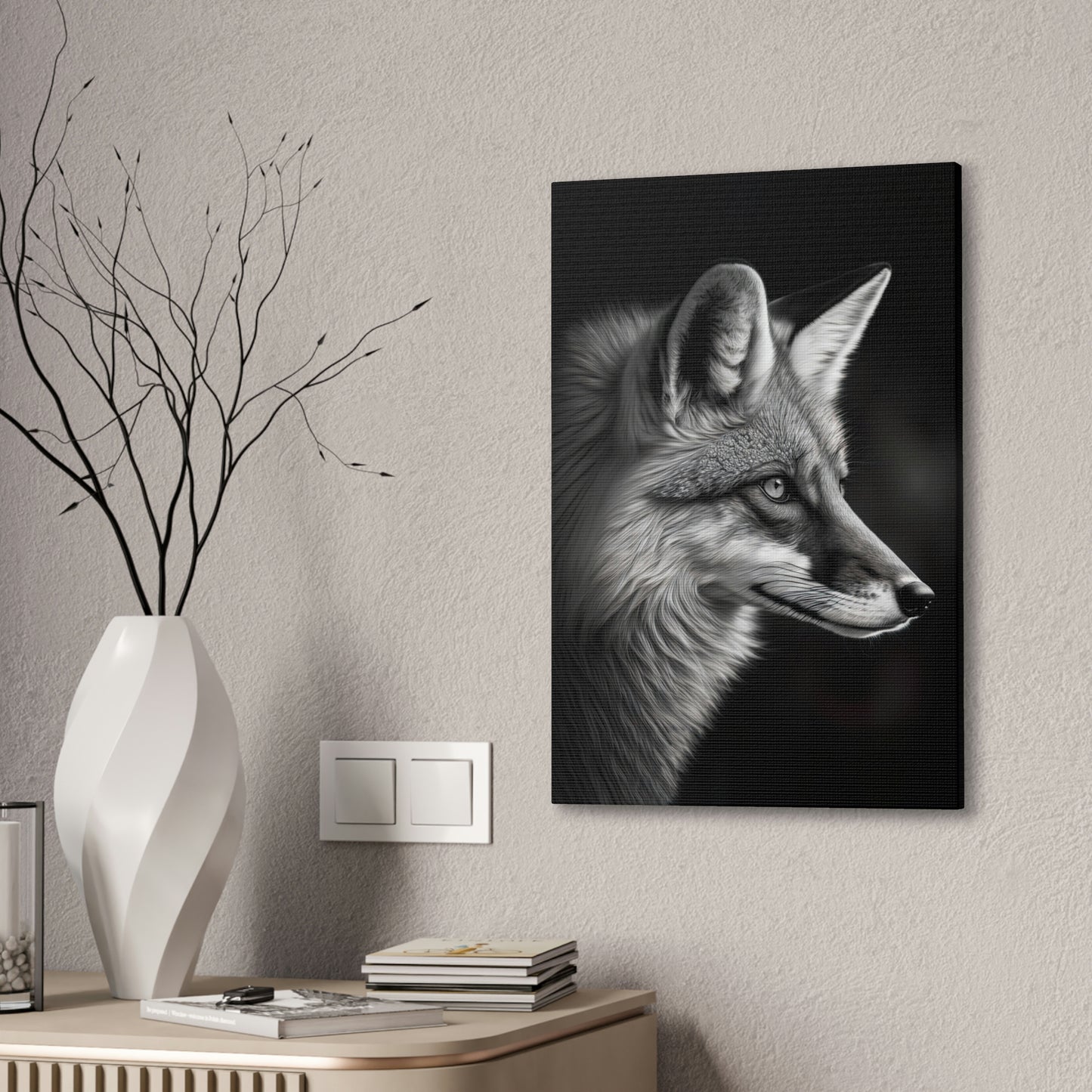 "OutFoxed" Canvas Stretched, 0.75" - Print