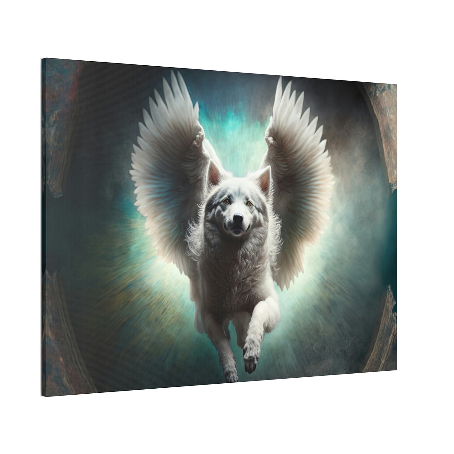 "Angel Dog" Canvas Stretched, 0.75" - Print