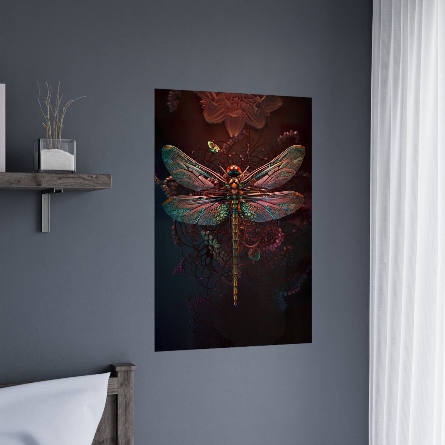 "RubyHopper Dragonfly" Poster - Print