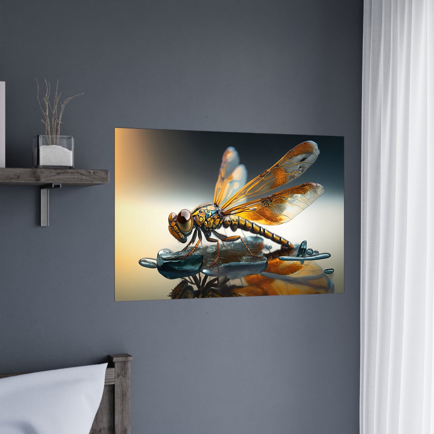 "Amber Dragonfly" Poster - Print