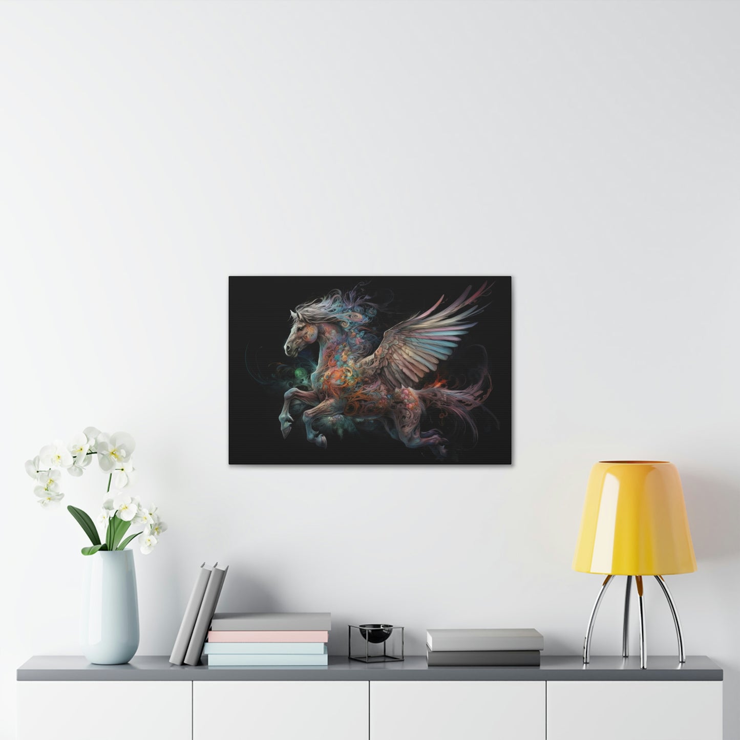 "Rainbow Pegasus" Canvas Stretched, 0.75" - Print