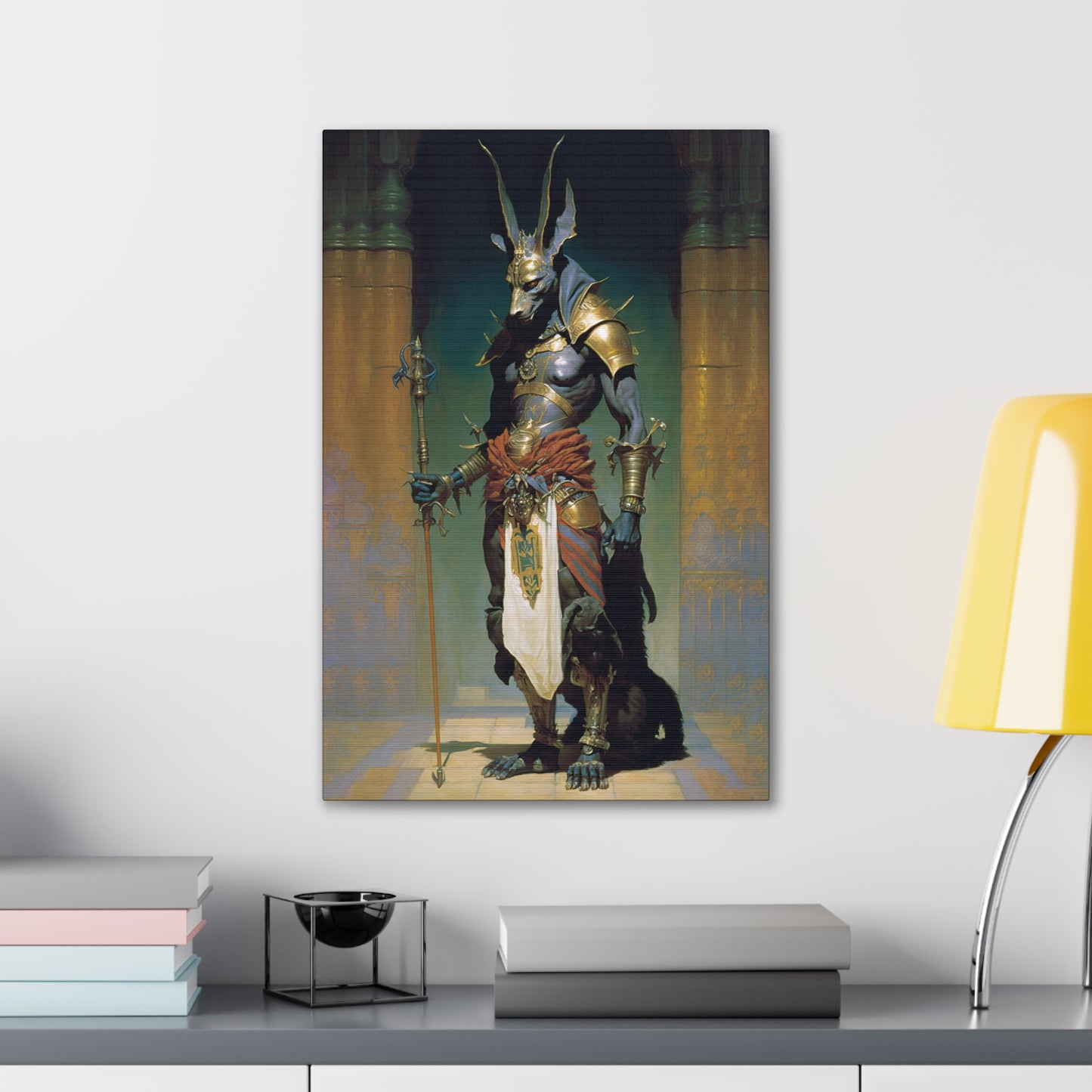 "Anubis Guide To The Underworld" Canvas Stretched, 0.75" - Print