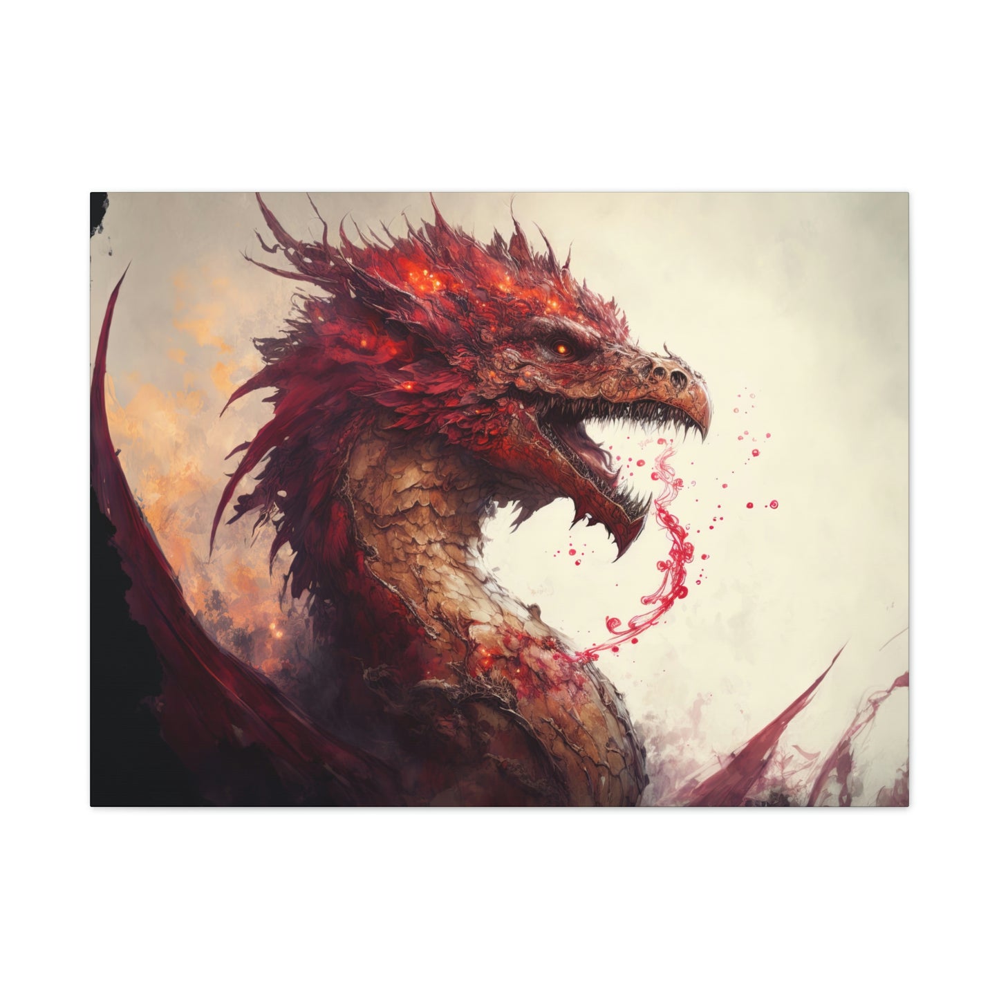 "Blood Dragon" Canvas Stretched, 0.75" - Print