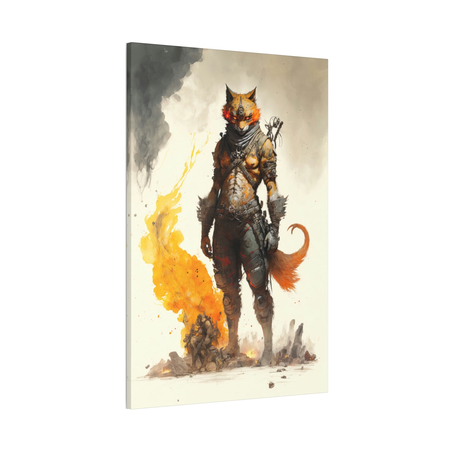 "Madmax Cat" Canvas Stretched, 0.75" - Print