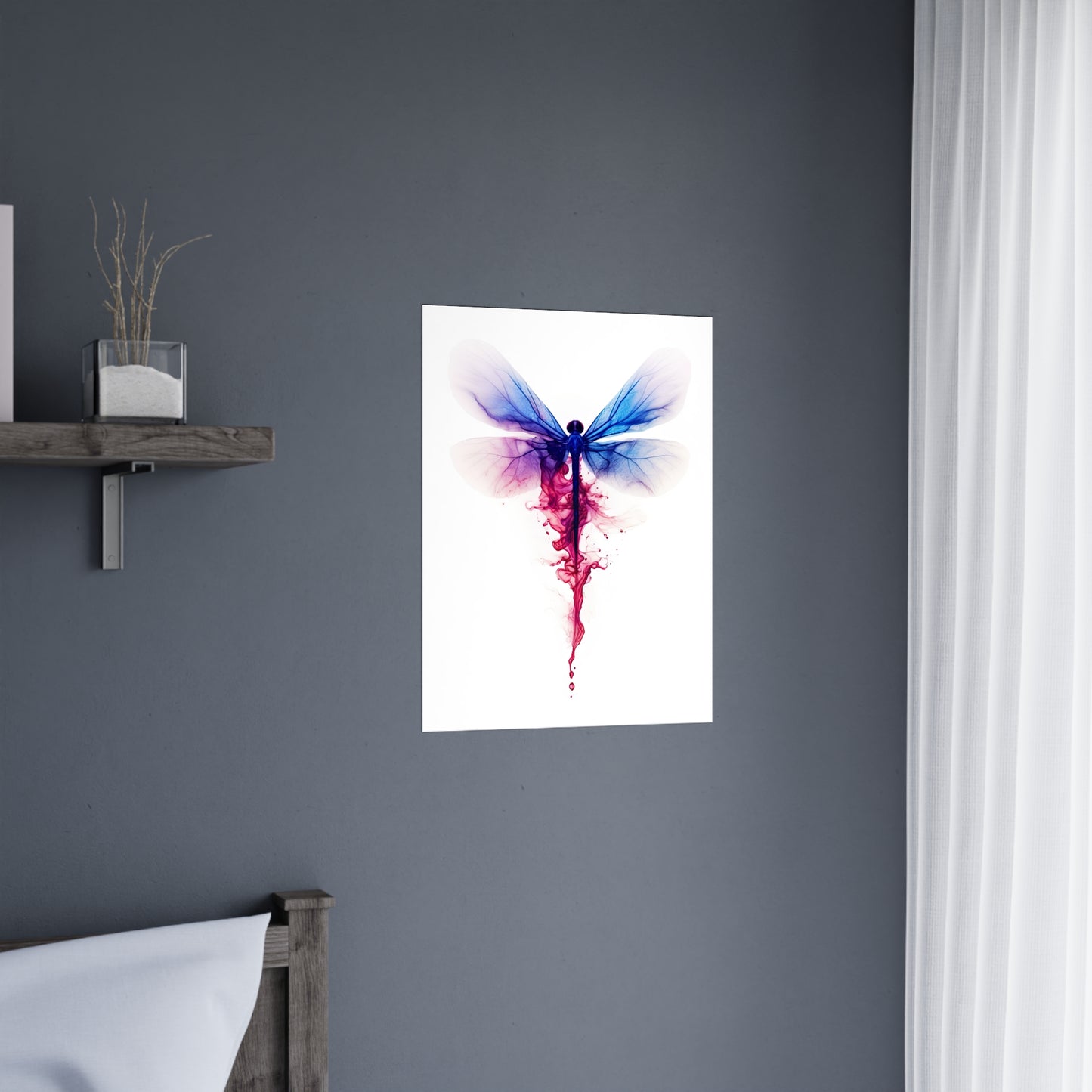 "Inkblot Dragonfly" Poster - Print