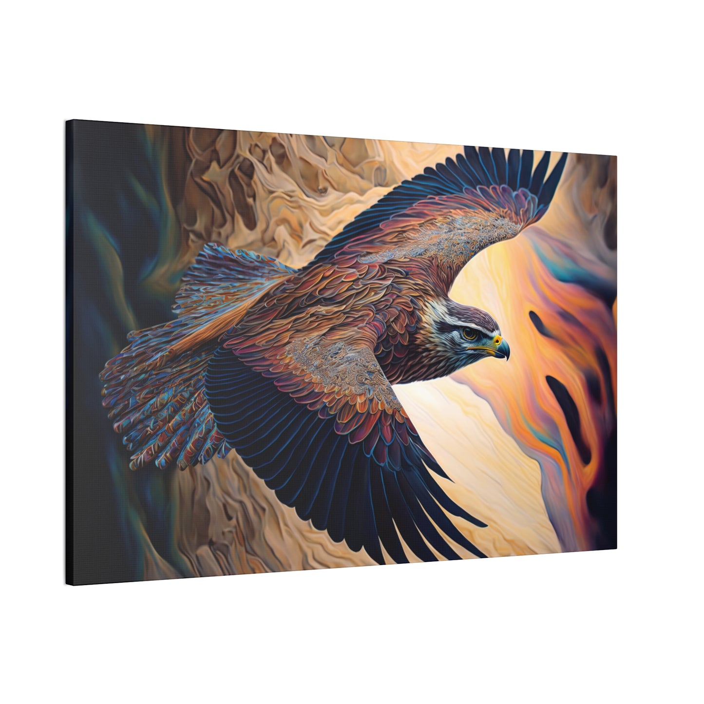 "Falcons Flight"  Canvas Stretched, 0.75" - Print