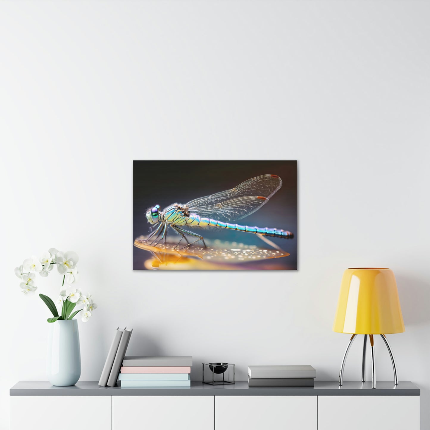 "Opal Dragonfly" Canvas Stretched, 0.75" - Print