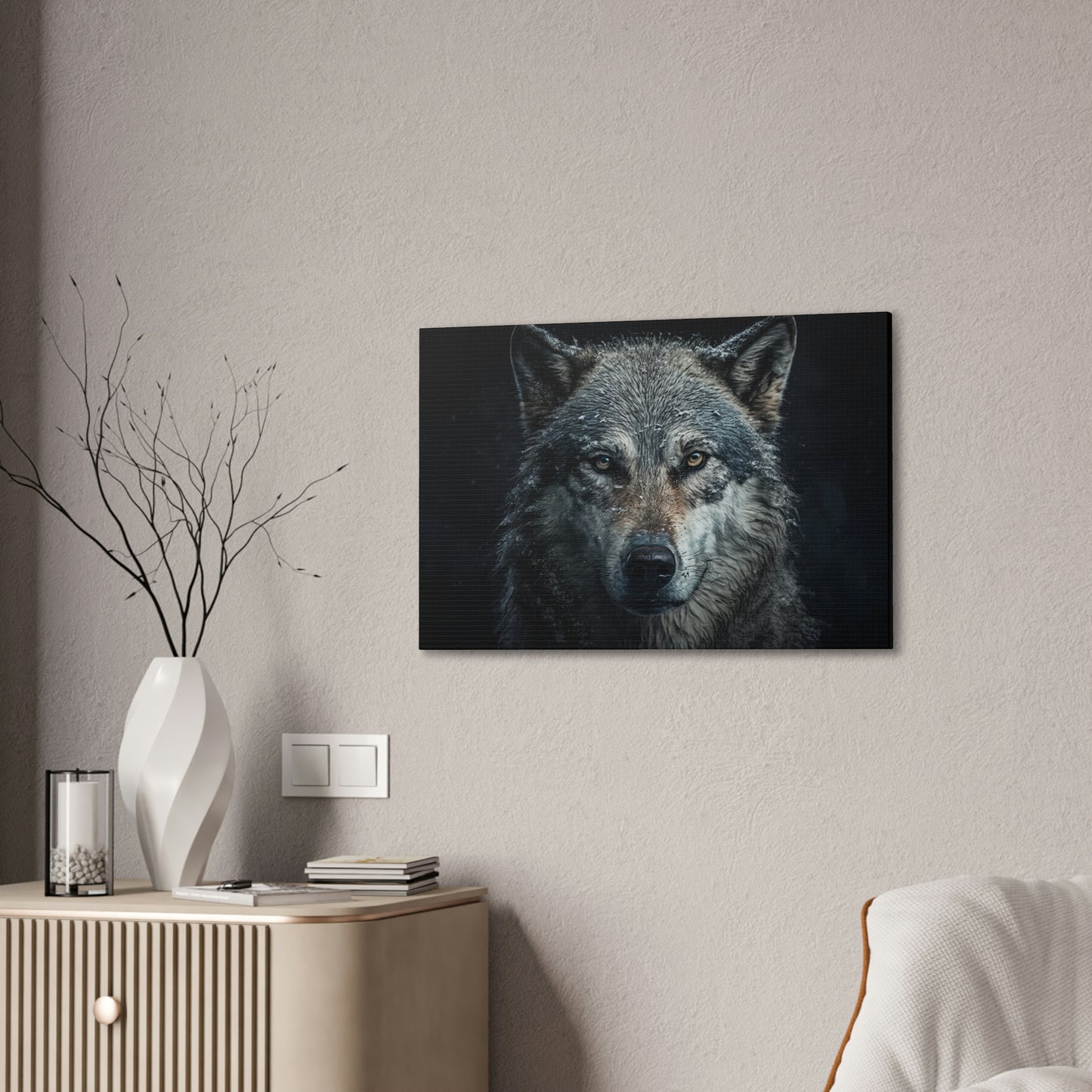 "Loyal Wolf" Canvas Stretched, 0.75" - Print