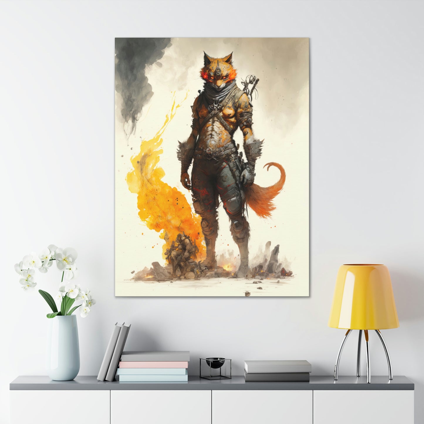 "Madmax Cat" Canvas Stretched, 0.75" - Print