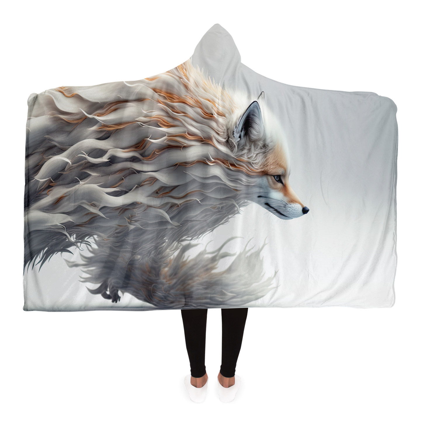 Wind Element Fox Hooded Blanket