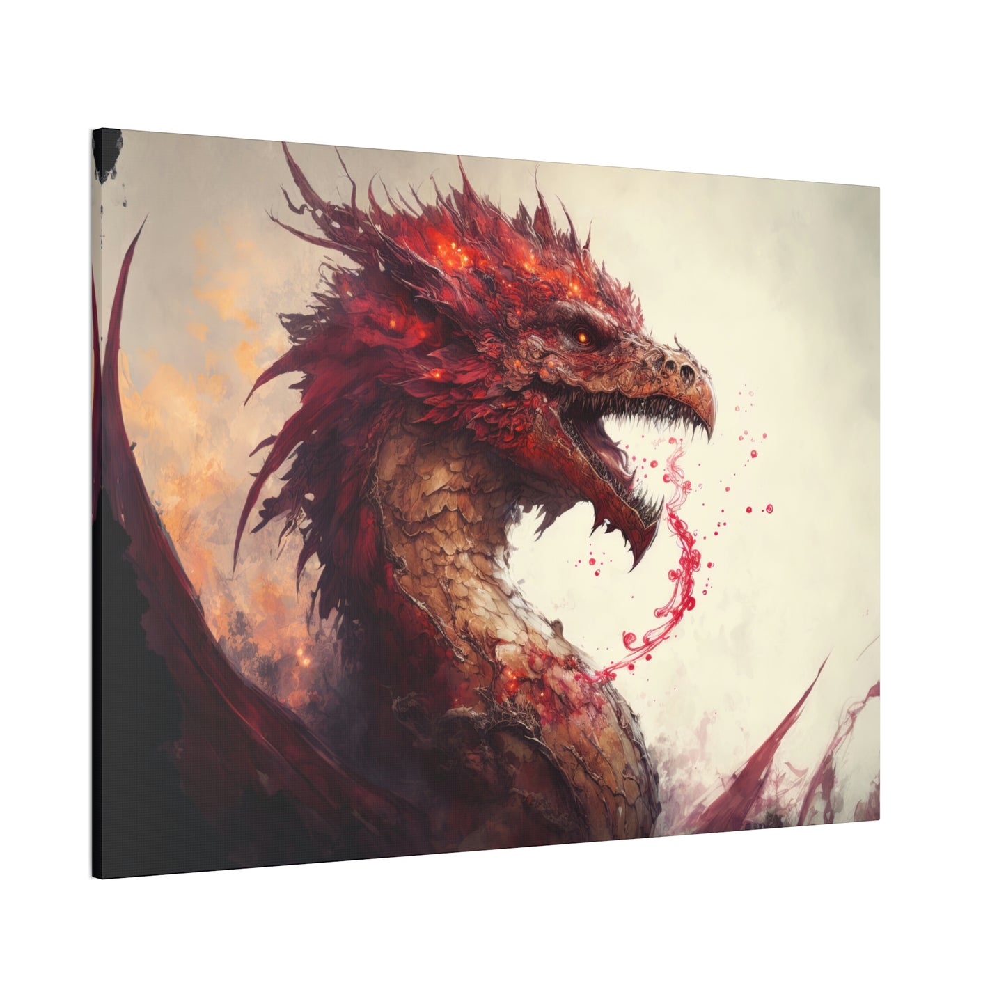 "Blood Dragon" Canvas Stretched, 0.75" - Print