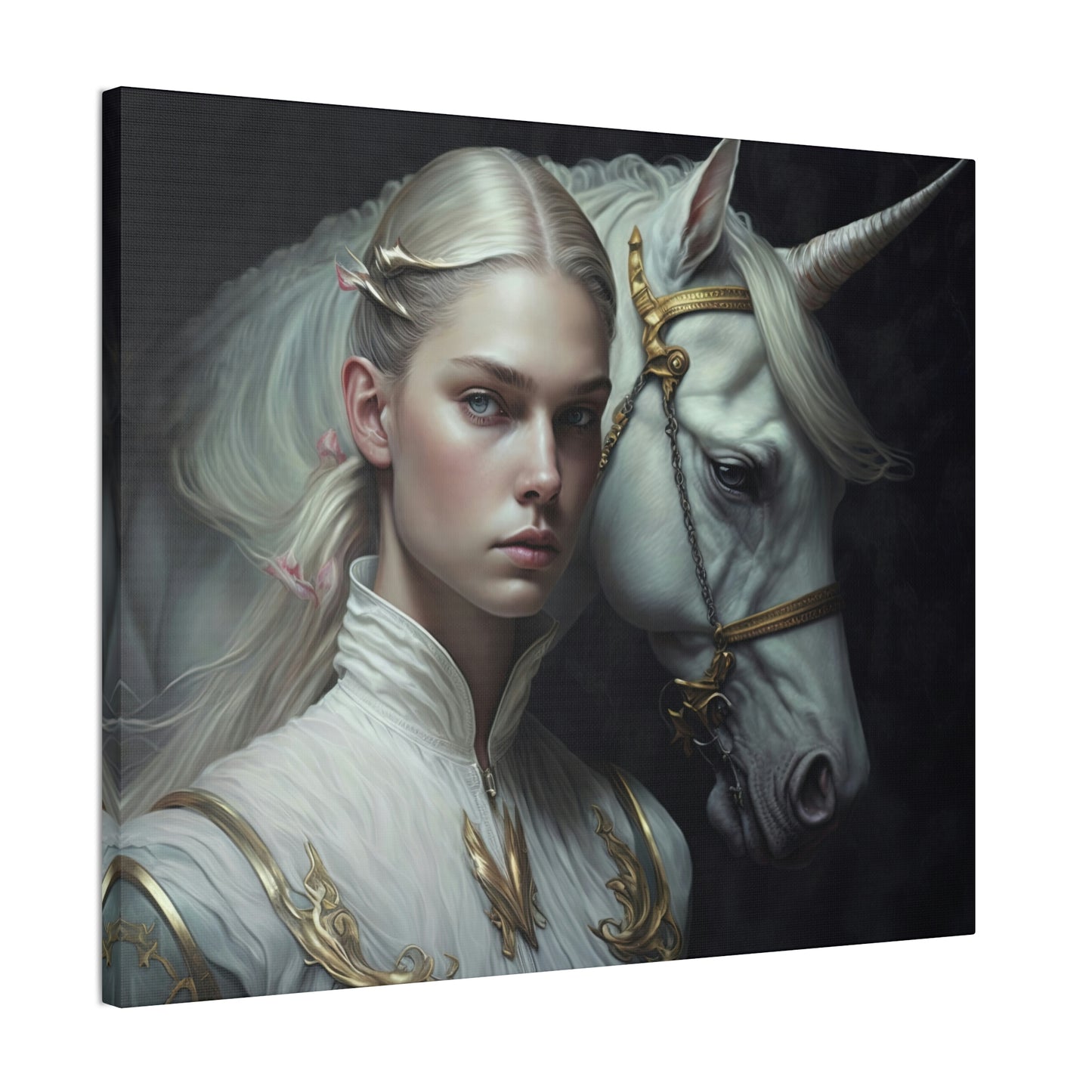 "Unicorn Carer" Canvas Stretched, 0.75" - Print