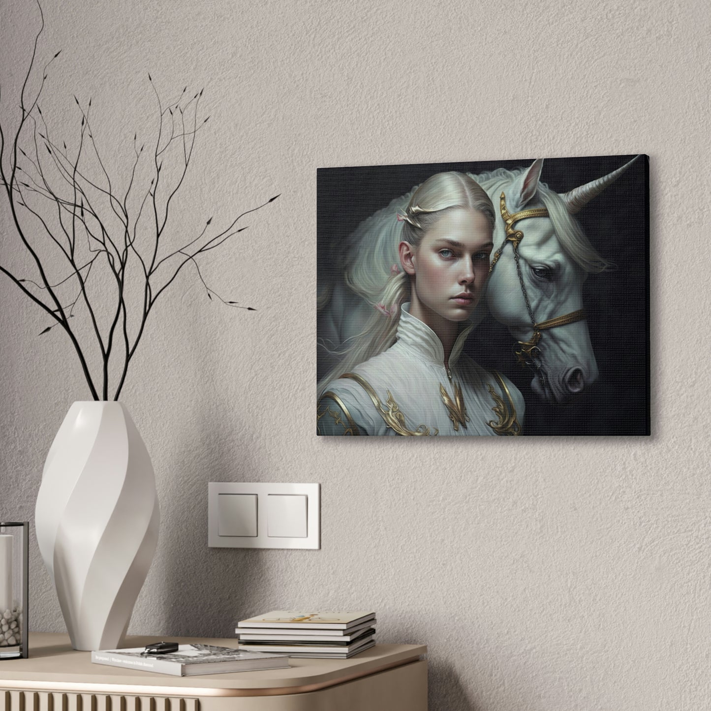 "Unicorn Carer" Canvas Stretched, 0.75" - Print