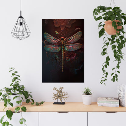 "RubyHopper Dragonfly" Poster - Print