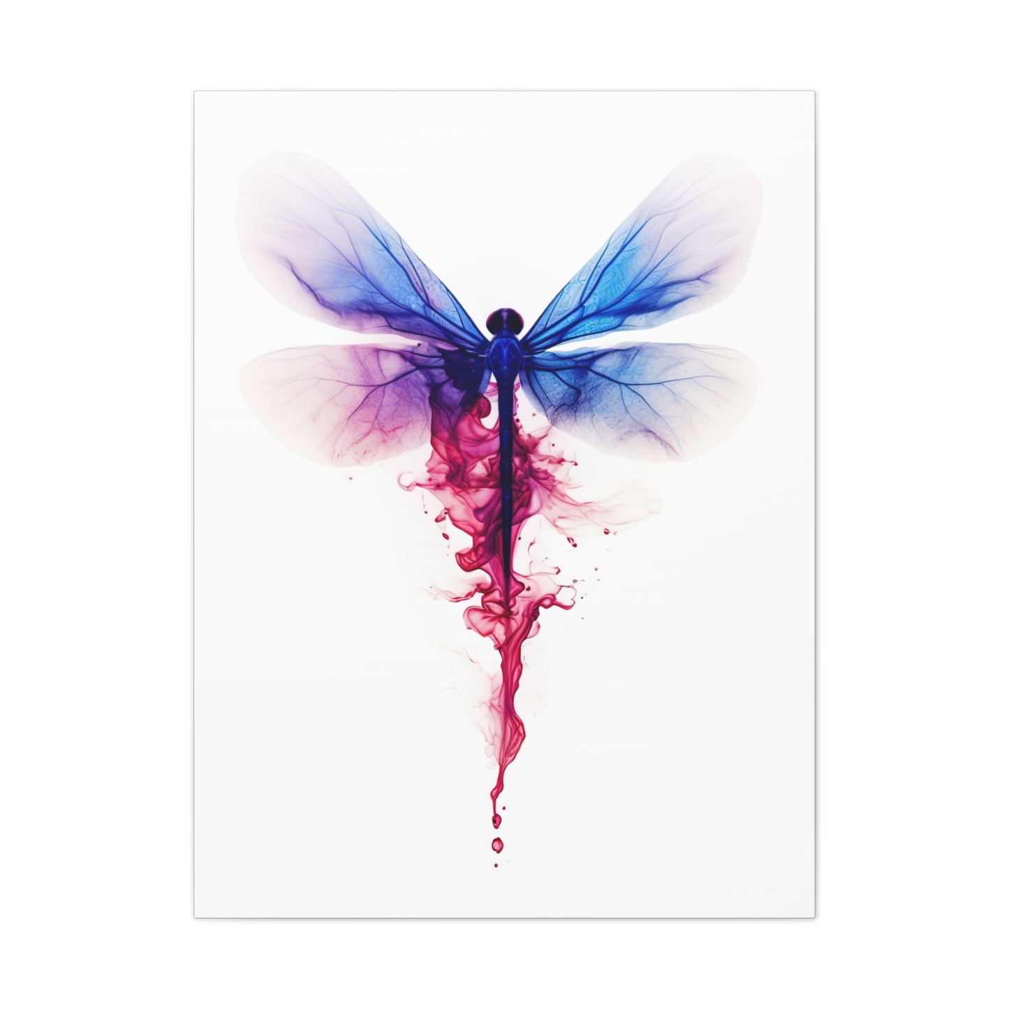 "Inkblot Dragonfly" Canvas Stretched, 0.75" - Print