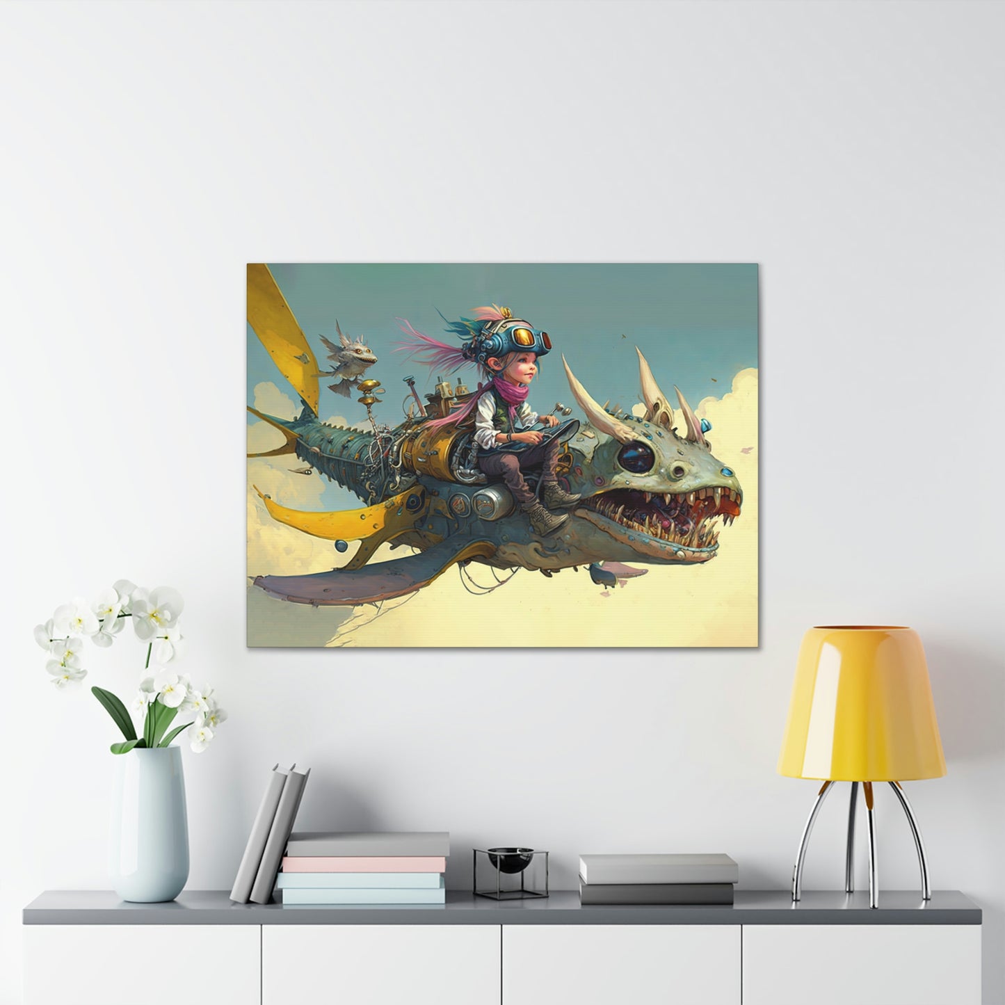 "Junior Sky Pirate" Canvas Stretched, 0.75" - Print